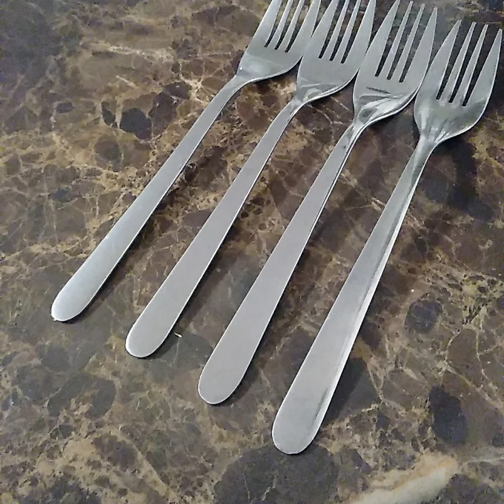 Ikea FORNUFT 4 Dinner Forks Stainless Steel Flatware